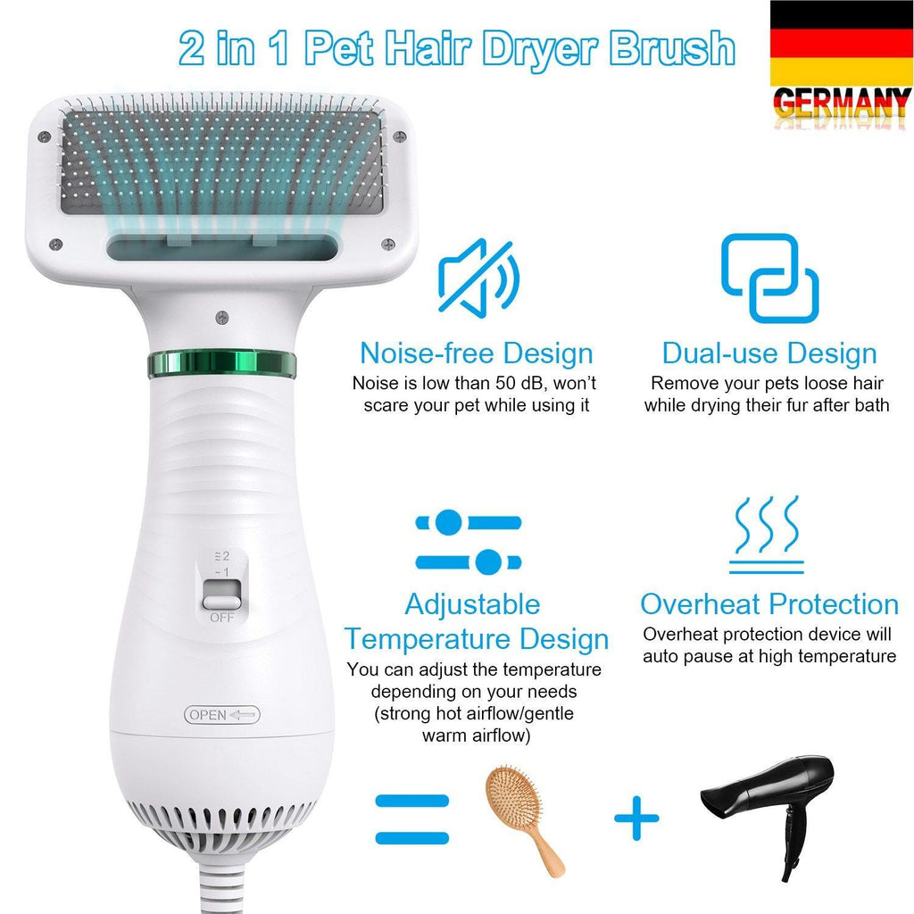 Portable Pet Dog Hair Dryer And Comb Brush  With Low Noise - Mercy Abounding