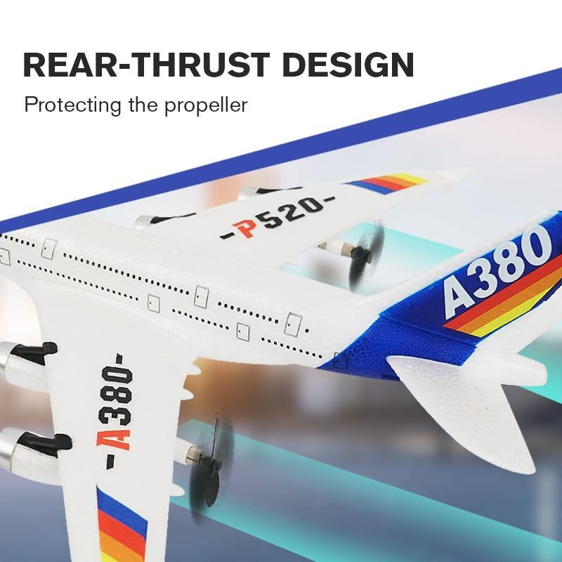 Hot gyro airplane Airbus A380 airplane toys 2.4G  RC airplane Fixed Wing Plane Outdoor toys Drone P520 RC plane toys