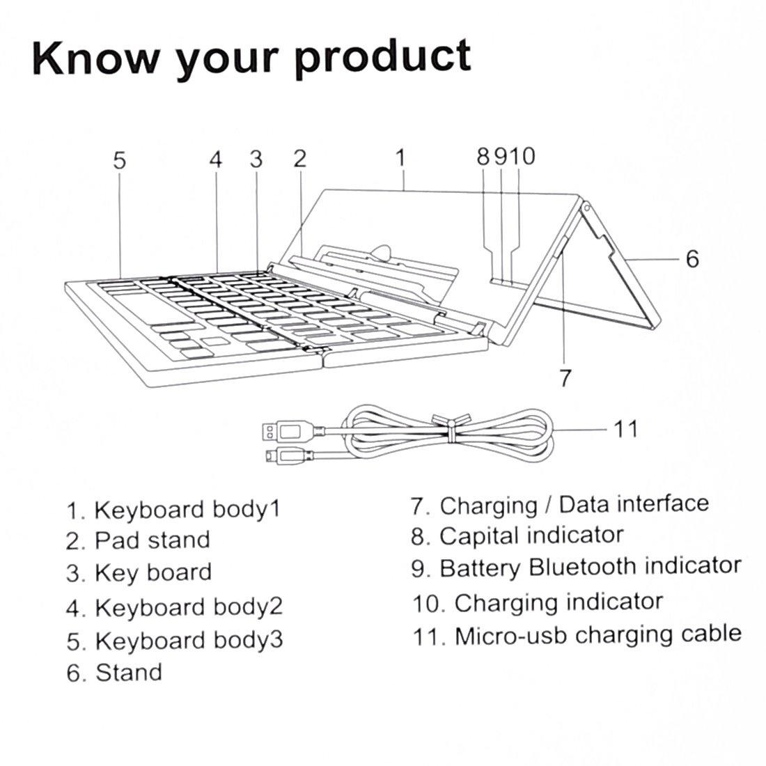 New Portable Keyboard Bluetooth Foldable Wireless: computer-accessories 1pcs - Mercy Abounding