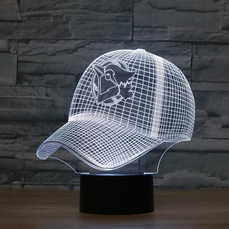 Baseball Cap Shape 3D Colorful LED Vision Lighting. 1PCS: - Mercy Abounding