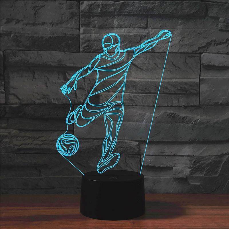 3D LED Playing Football Shape LAMP LIGHTING - Mercy Abounding