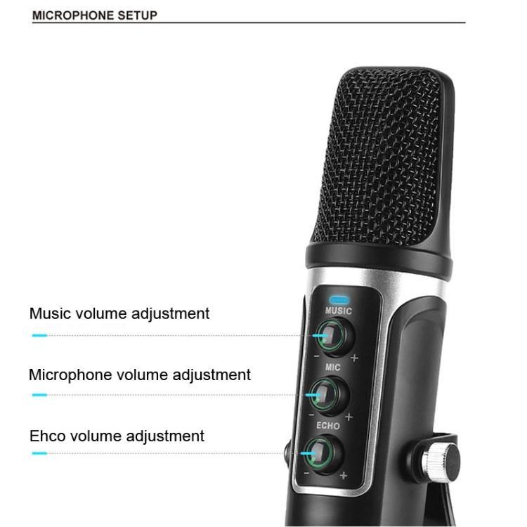Warrior USB ECHO Sound Recording Condenser Microphone with Holder