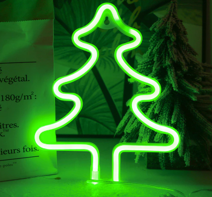 Santa Claus Neon Christmas Light Holiday Room Shop Gift