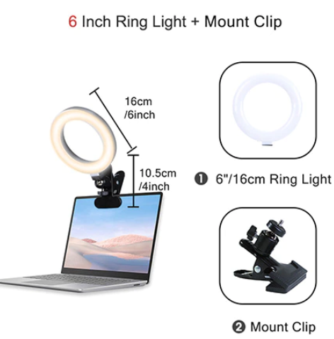 Ring Light Tripod Stand Selfie Phone Video Stream Recording