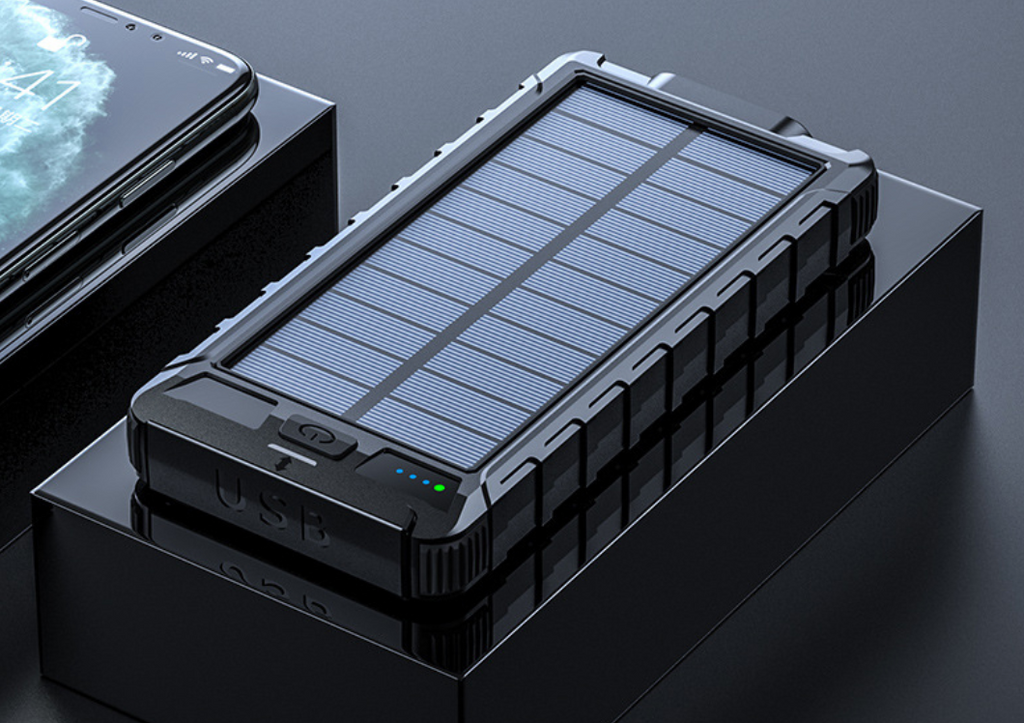 Waterproof Solar Power Bank For iPhone 11 Samsung 20000mAh