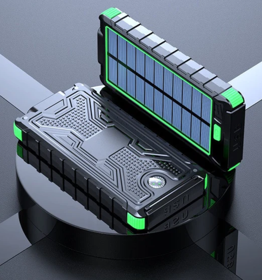 Waterproof Solar Power Bank For iPhone 11 Samsung 20000mAh