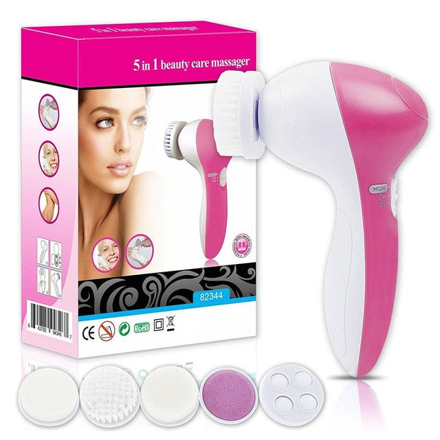 Waterproof Silicone Facial Brush Pore 5 in 1 Massage