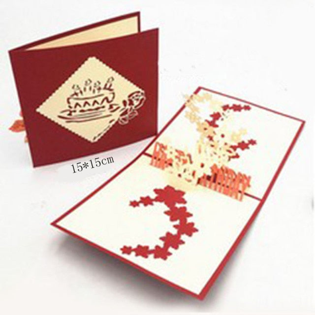 Laser Cut Greeting Cards Birthday Valentine Wedding