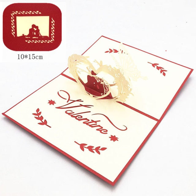 Laser Cut Greeting Cards Birthday Valentine Wedding