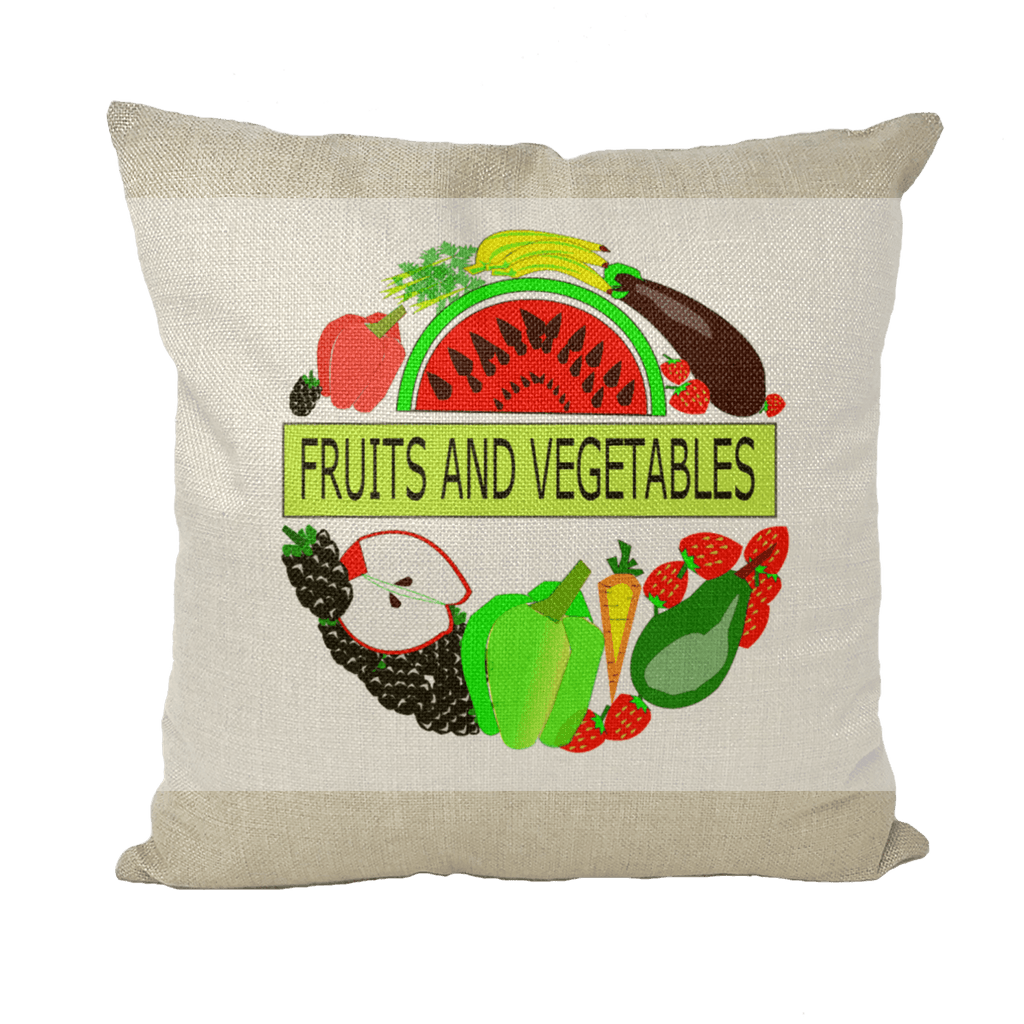 Home Decor Fruits And Vegetables Design Throw Pillows Cover - Mercy Abounding