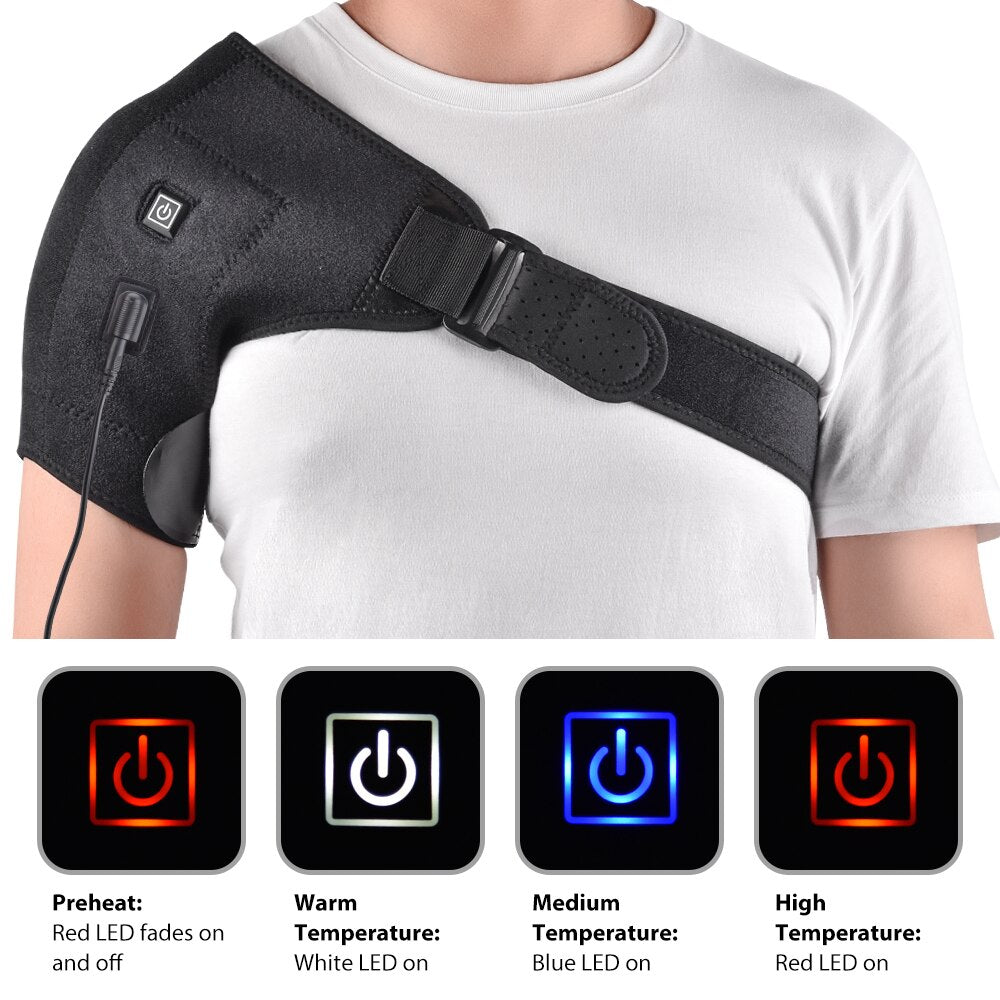 Therapy Brace Heat Shoulder Electric Joint Massage Pain Relief
