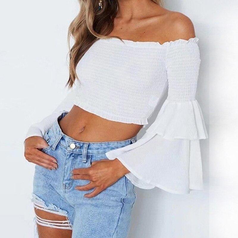 Sexy Women Off Shoulder Chiffon Blouse Party Summer - Mercy Abounding