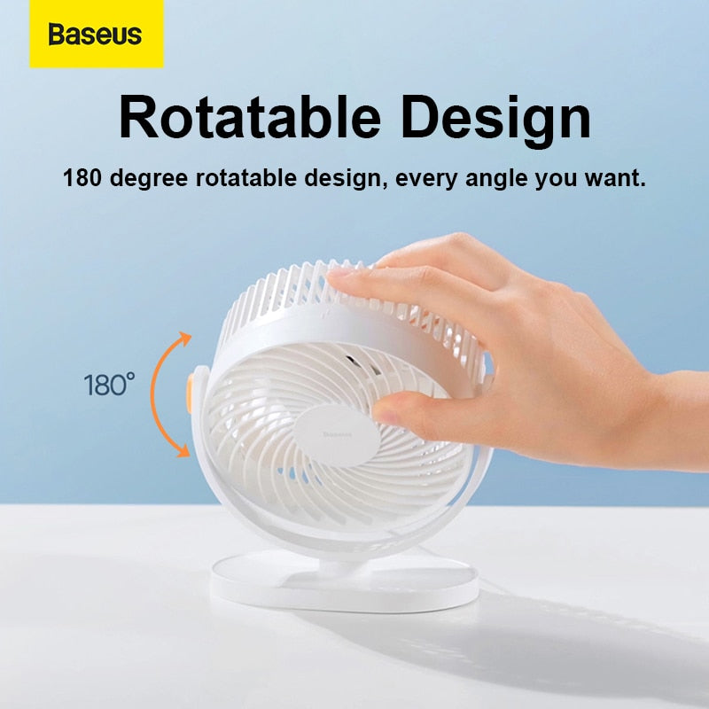 Mini Table USB Fan For Summer Car Home Office Baseus