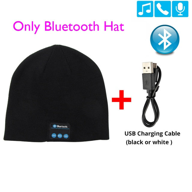 Hat Beanie Bluetooth Wireless Warm Cap Headphones + Gloves