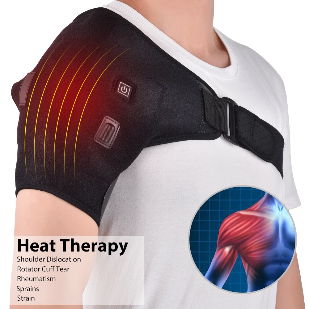 Therapy Brace Heat Shoulder Electric Joint Massage Pain Relief