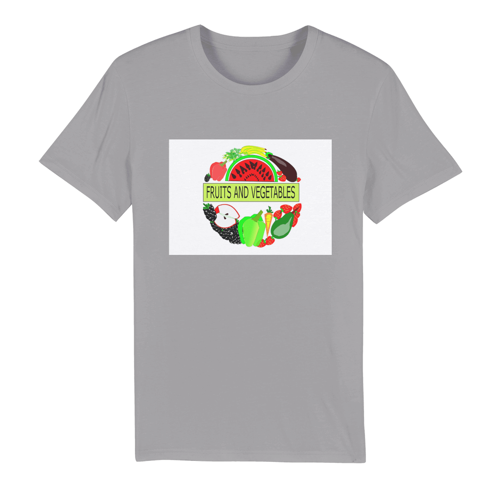 Soft Jersey Fruits And Vegetables Design Adult T-Shirt - Mercy Abounding