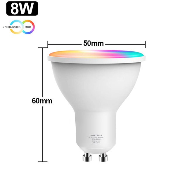 Smart Light Bulb RGB Dimmable Lamp 8W 12W 15W Voice Control