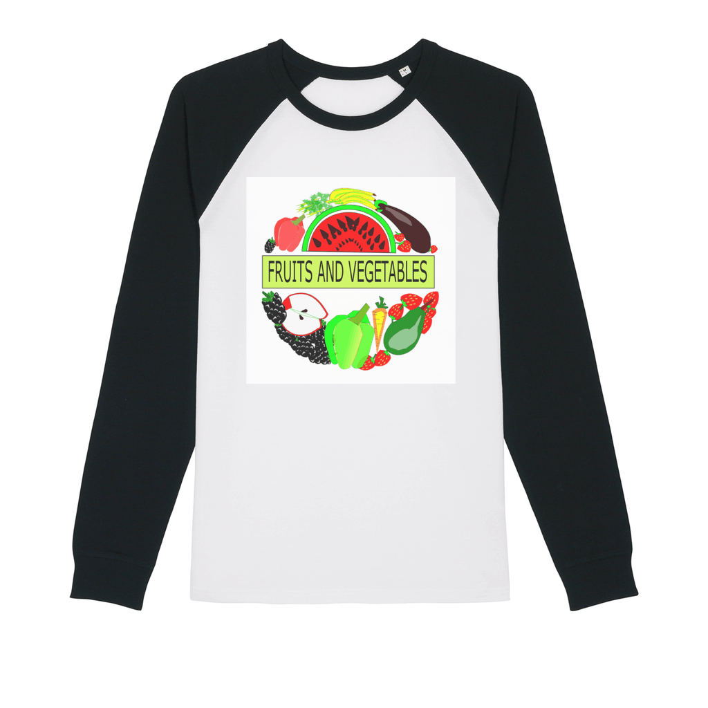 Quality Fruits And Vegetables Design Raglan Long Sleeve Shirt - Mercy Abounding