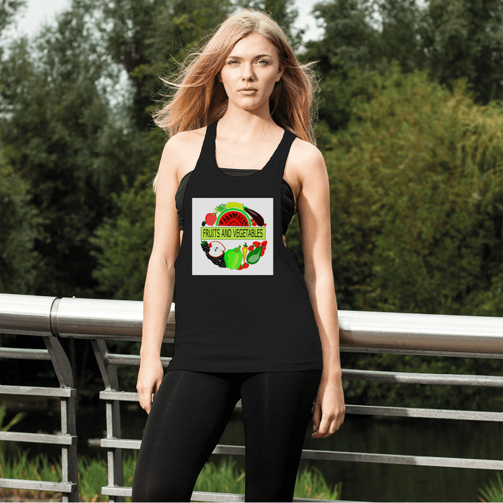 Female Jersey Fruits And Vegetables Design Women's Loose Tank Top - Mercy Abounding