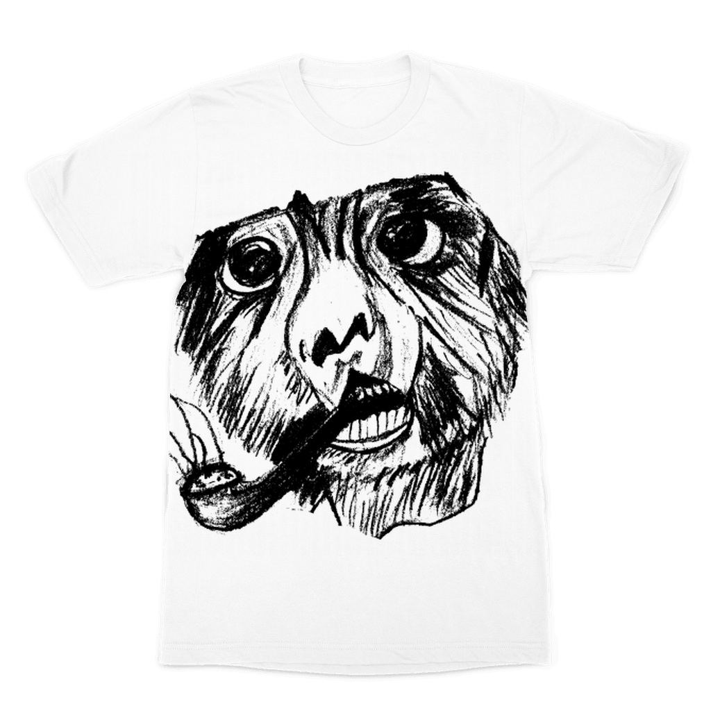 Special Smoking Monkey Design Polyester Adult T-Shirt - Mercy Abounding
