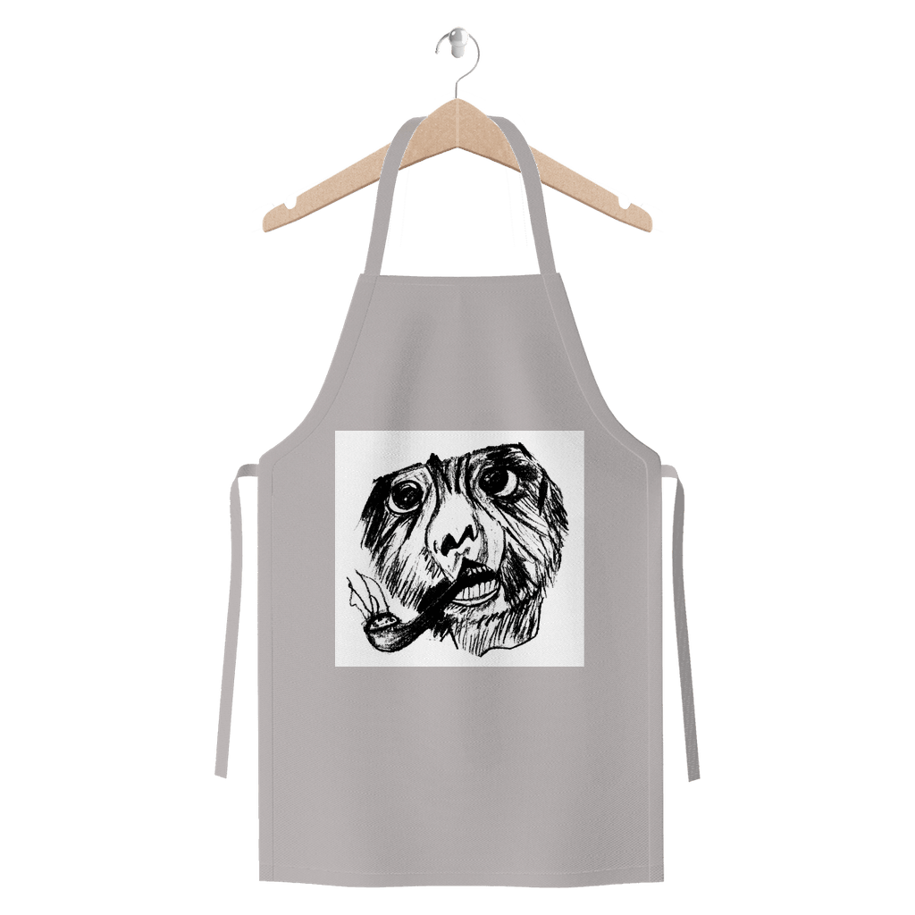 Fabric Smoking Monkey Design Jersey Apron For Kitchen Gift Event - Mercy Abounding