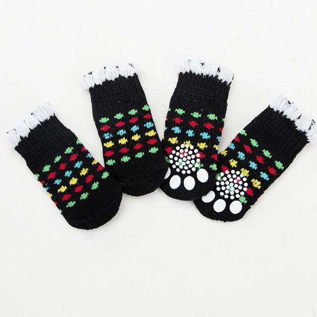 Warm Puppy Dog Cartoon Anti Slip Socks 4Pcs/Set - Mercy Abounding