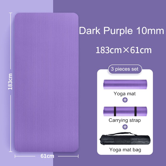 Yoga Mat Non-slip NRB Exercise Gym Pilates Tickness 10MM 15MM