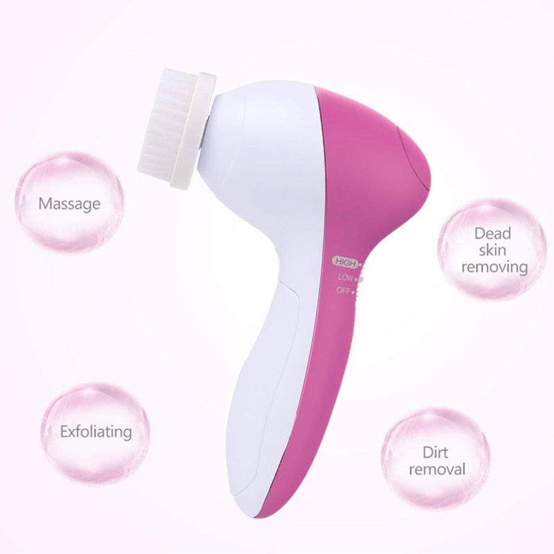 Waterproof Silicone Facial Brush Pore 5 in 1 Massage