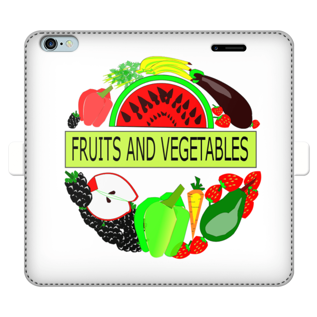 Leather Fruits And Vegetables Design Printed Money Wallet Cases - Mercy Abounding