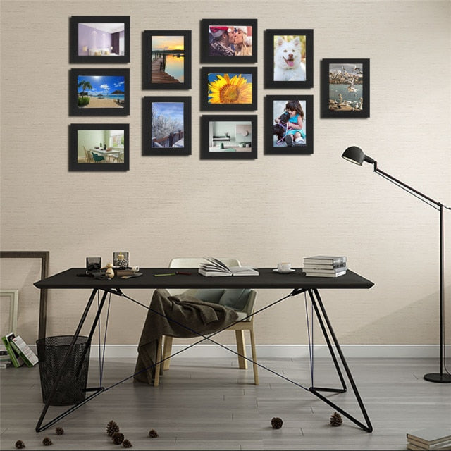 Removable Wall Paper Picture Frame Set Home Deco 11pcs