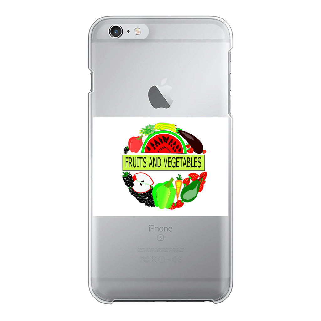 Elegant Fruits And Vegetables Design Back Printed Transparent Hard Phone Case - Mercy Abounding