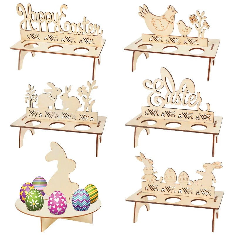 Easter Egg Holder Shelves Ornaments  Decor Kids Gift
