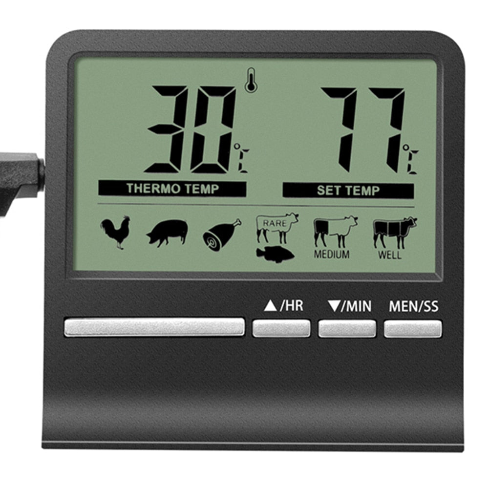 Baking Alarm Time Digital Kitchen Barbecue Food Thermometer