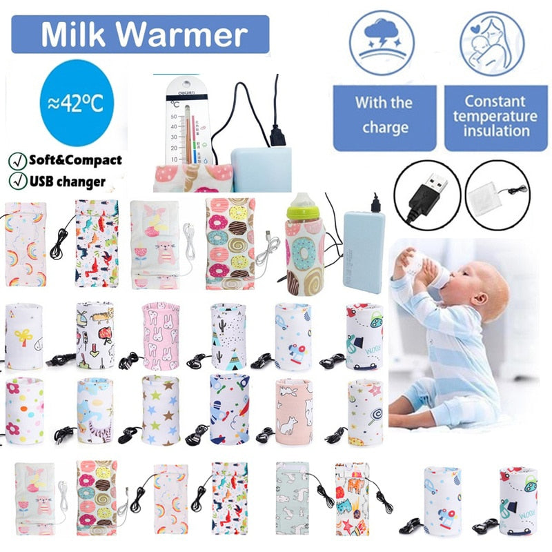 Bottle Warmer Milk Baby USB Heated Nursing Insulated Bag