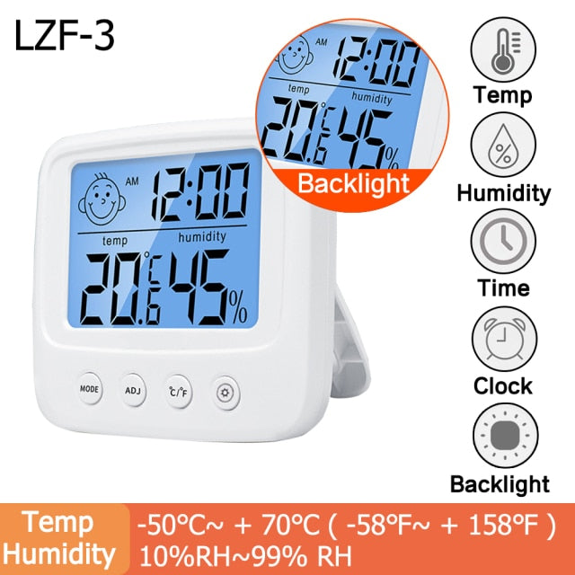 Digital Temperature Humidity Hygrometer Thermometer Clock