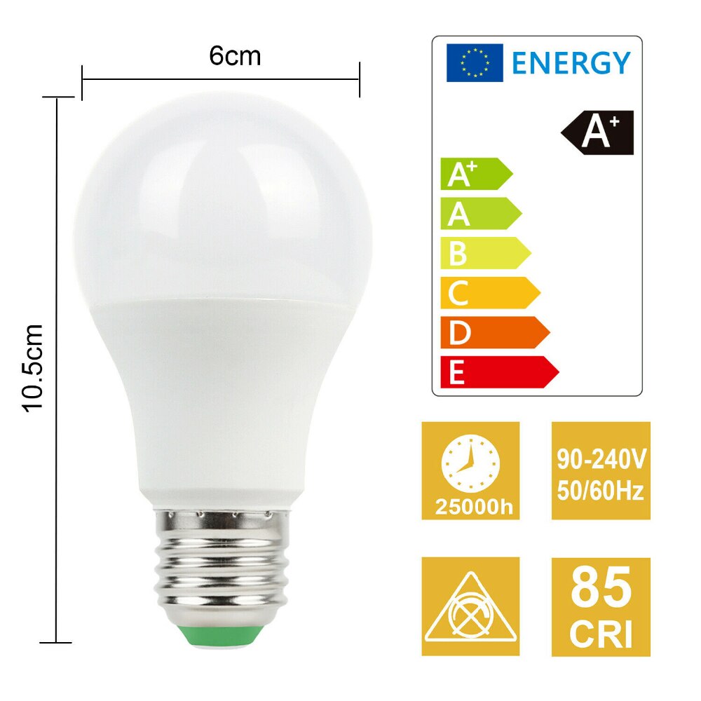 Light Bulb B22 E27 5W 10W 15W Dimmable Changing Remote Lamp