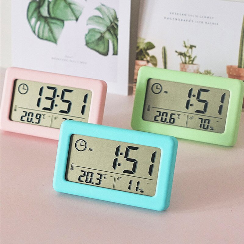 Digital Alarm Thermometer Hygrometer Indoor Electronic Humidity  Clock
