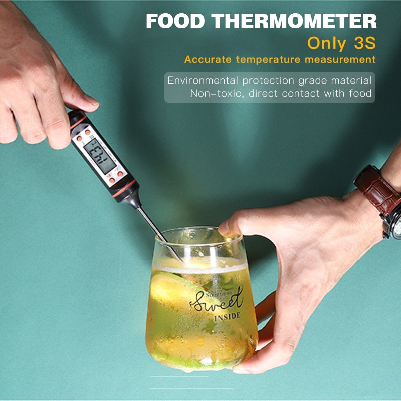 Mini Temperature Sensor Meter Digital Thermometer Water Milk Oil