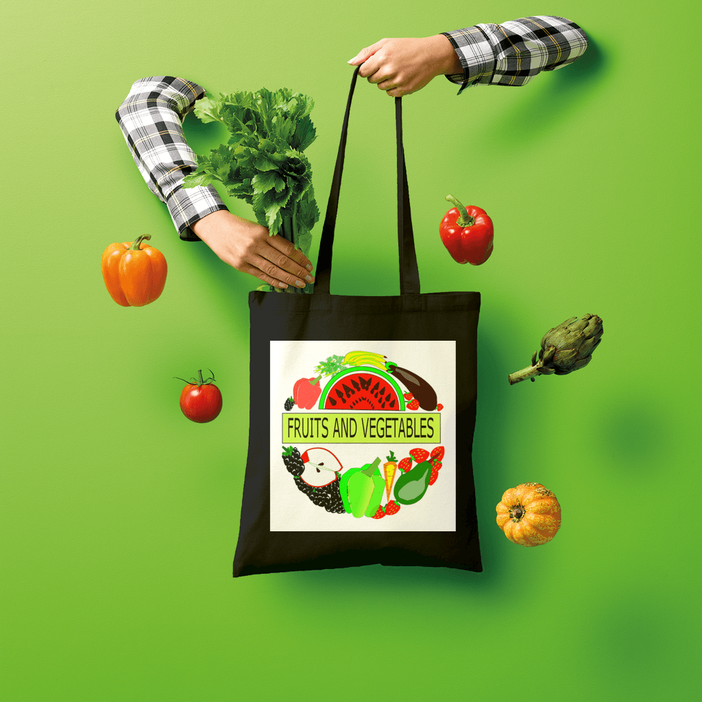 Reusable Multi-functional Fruits And Vegetables Design Shopper Tote Bag - Mercy Abounding
