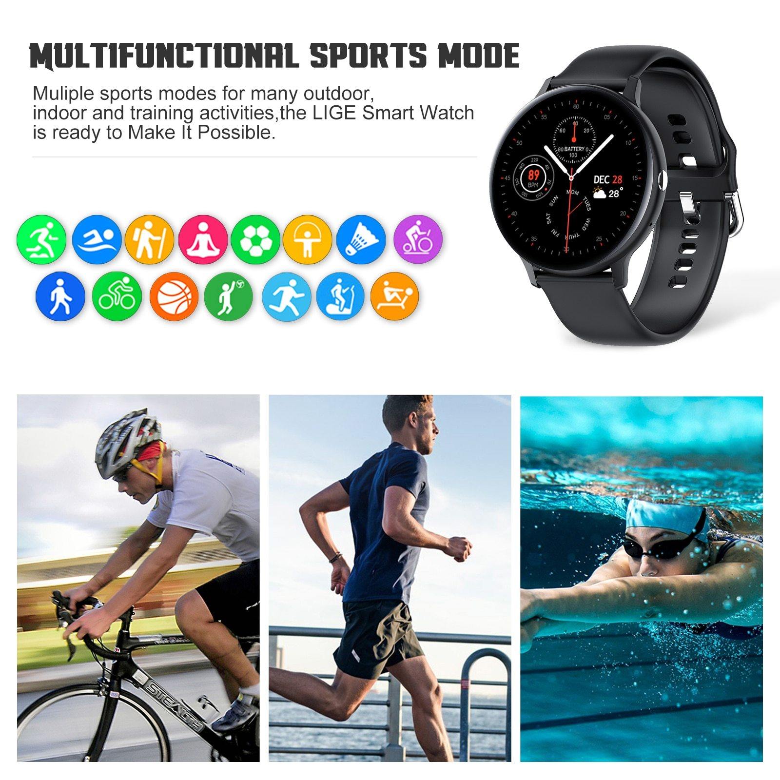 LIGE Bluetooth Call Watch Heart Rate Sports Fitness Tracker Watch - Mercy Abounding