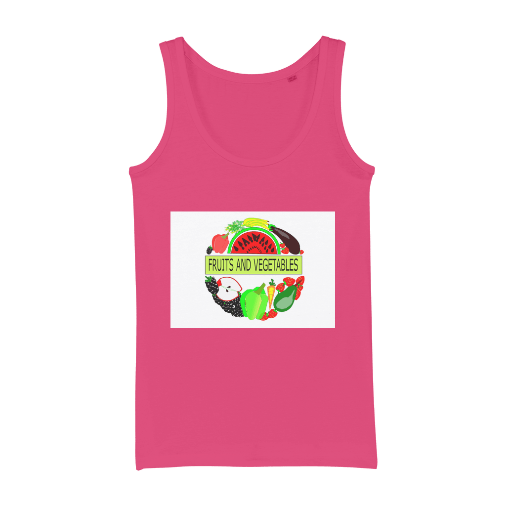 Summer Fabric Fruits And Vegetables Design Jersey Womens Tank Top - Mercy Abounding