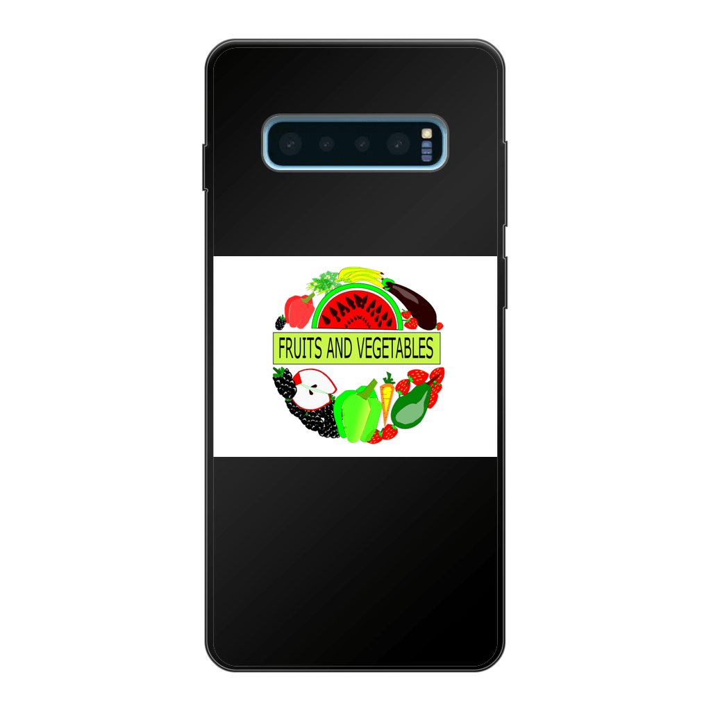 Quality Fruits And Vegetables Design Back Printed Black Soft Phone Case - Mercy Abounding