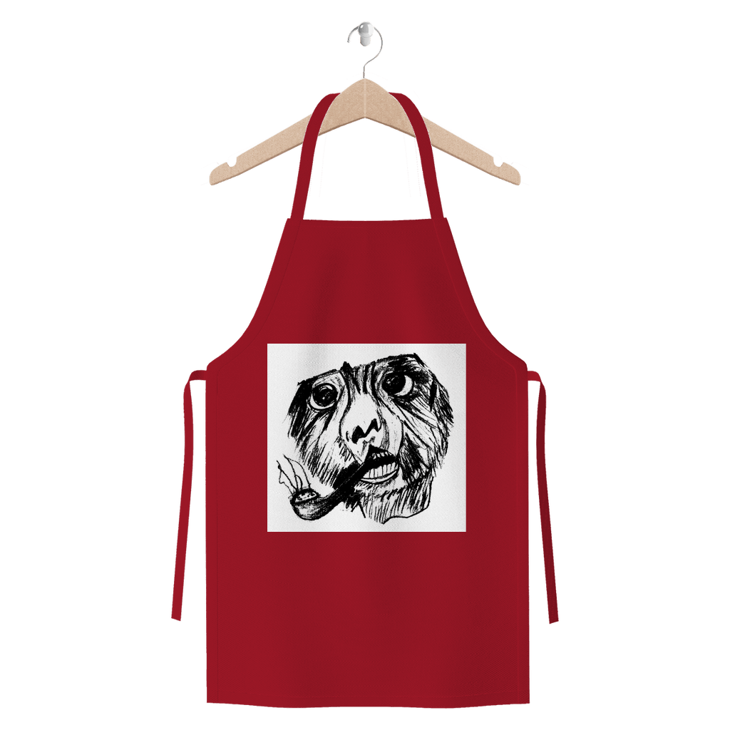 Fabric Smoking Monkey Design Jersey Apron For Kitchen Gift Event - Mercy Abounding