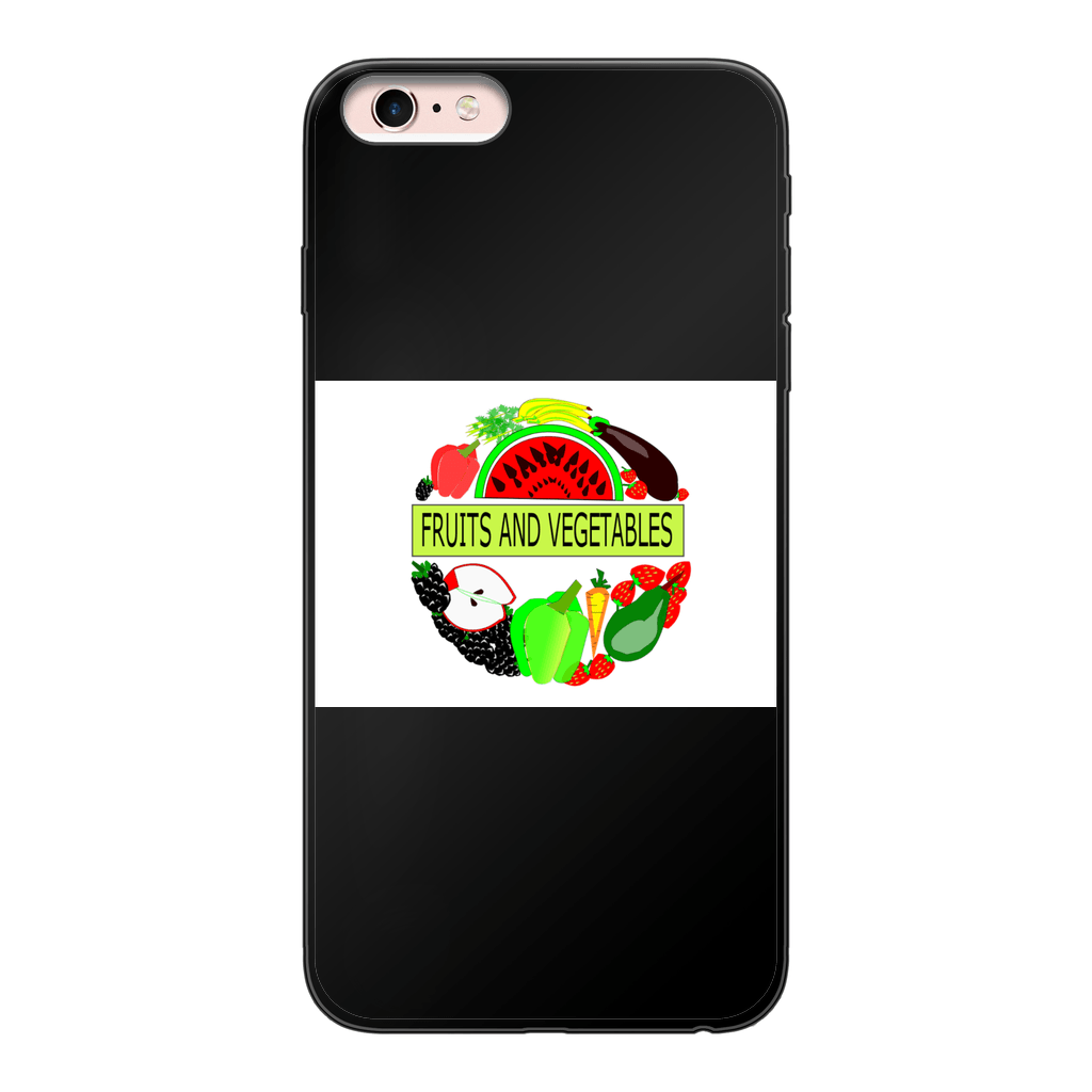 Quality Fruits And Vegetables Design Back Printed Black Soft Phone Case - Mercy Abounding