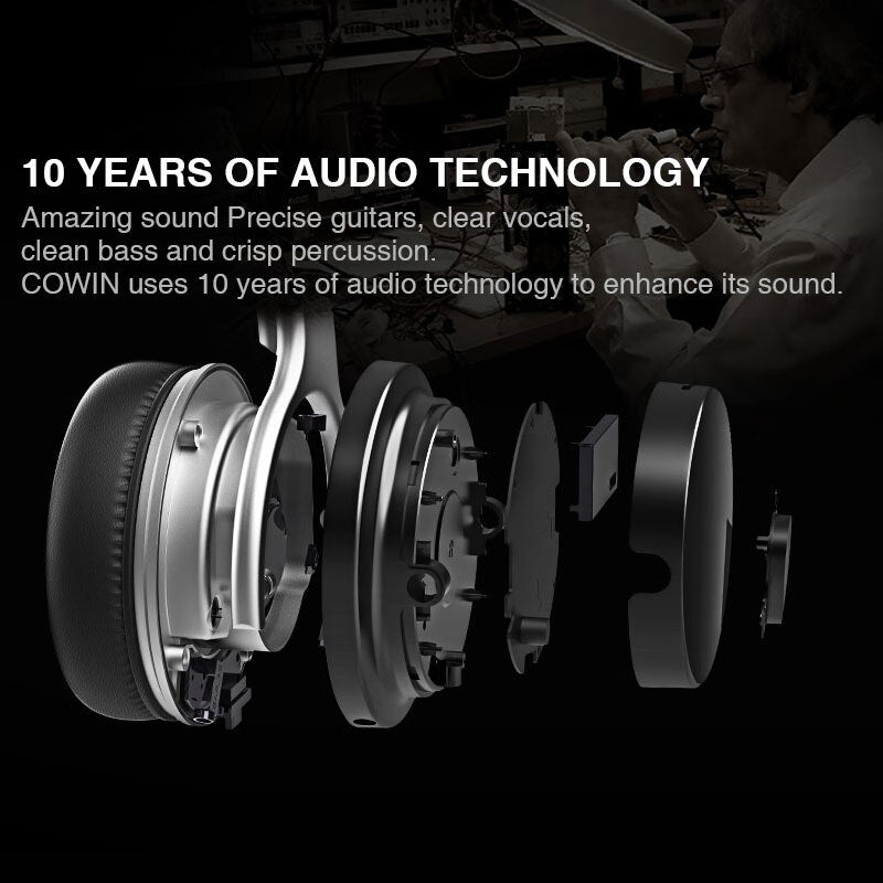 Wireless Cowin E7 ANC Bluetooth Noise Cancelling Headphones