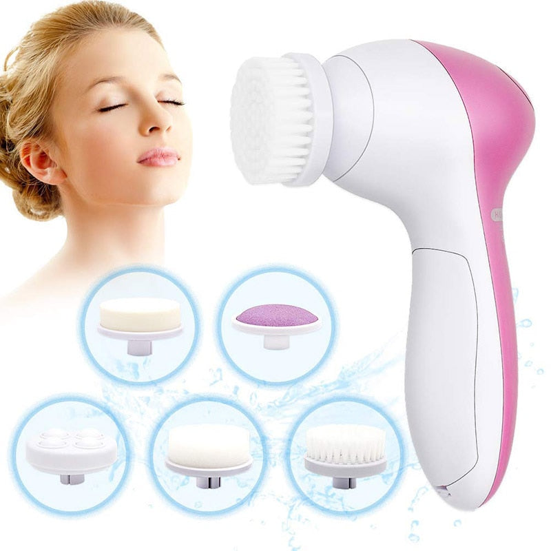 Waterproof Silicone Facial Brush Pore 5 in 1 Massage