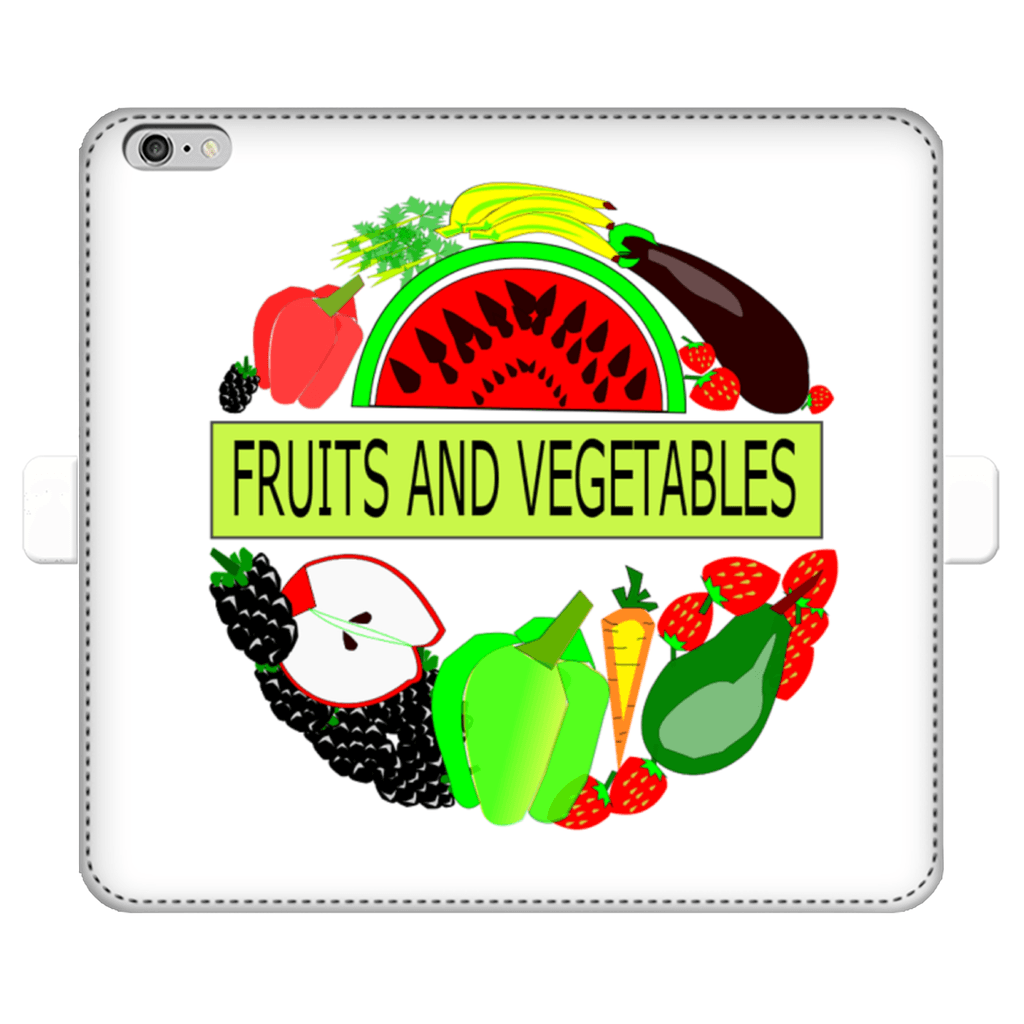 Leather Fruits And Vegetables Design Printed Money Wallet Cases - Mercy Abounding