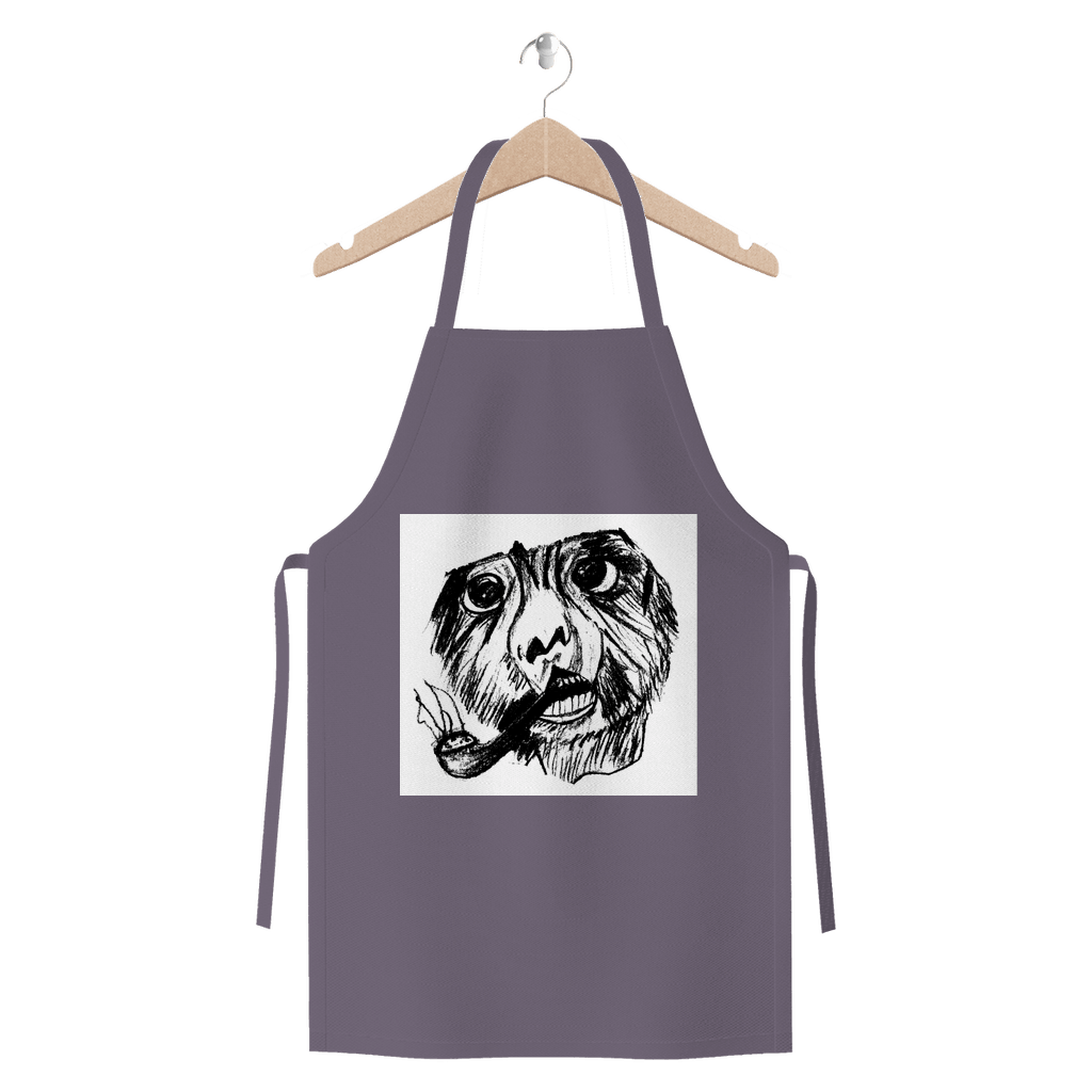 Fabric Smoking Monkey Design Jersey Apron For Kitchen Gift Event - Mercy Abounding