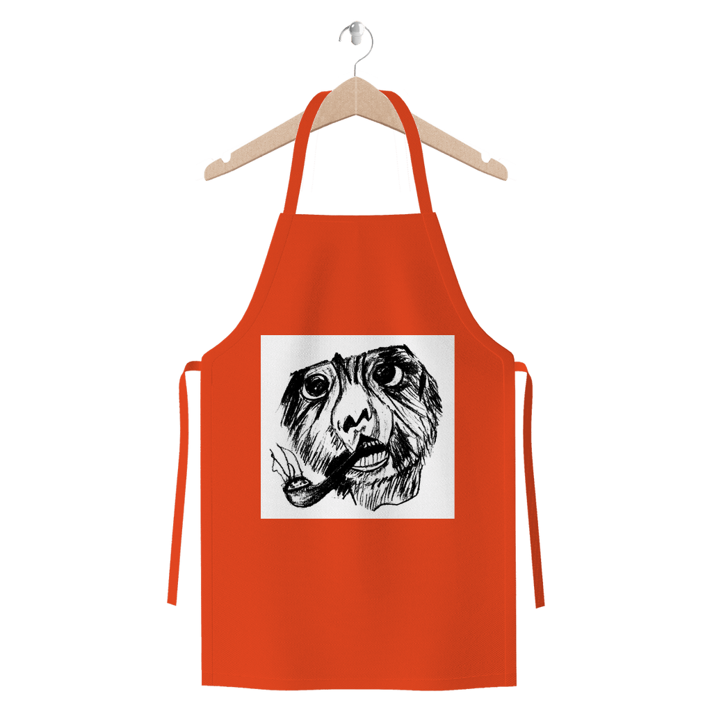 Fabric Smoking Monkey Design Jersey Apron For Kitchen Gift Event - Mercy Abounding