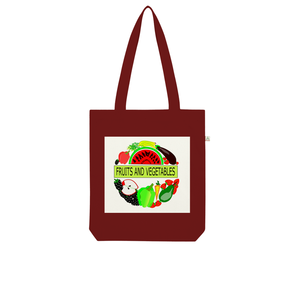Fabric Fruits And Vegetables Design Tote Bag - Mercy Abounding